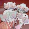 Par de Accesorios para el Cabello Rosas con Borlas Estilo Nacional Infantil Año Nuevo Año Nuevo Lunar Pasador Antiguo Diadema para Niñas Bebés Hanfu Pasador