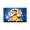 Telón de fondo de Halloween más vendido de Temu transfronterizo, diseño de calabaza y casa embrujada impreso en alta definición, serie de telones de fondo de decoración festiva