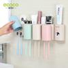 Soporte para Cepillos de Dientes Vaso Transparente Estante para Almacenamiento de Cepillos de Dientes Montado en la Pared para Inodoro Vaso para Enjuague Bucal Sin Agujeros Vaso para Cepillos de Dientes Juego de Cepillos de Dientes