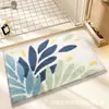 Tapete Pequeno Fresco Floral para Chão de Banheiro Desenho Animado Cobertor de Cabeceira de Quarto Tapete Resistente a Manchas para Entrada Tapete de Porta de Entrada Tapete Decorativo para Sala de Estar