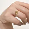 Anillo de Oro con Purpurina Fina de Copo de Nieve Popular de Xiaohongshu, Diseño Exquisito, Anillo Versátil de Gama Alta para Dedo Índice, Envío Directo