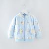 Jaqueta de Flanela Infantil Primavera e Outono 2026 Nova Desenho Animado Espessada Top para Crianças Estilo Coreano Roupa de Primavera