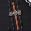 Reloj de Negocios para Hombre de Moda Europea y Americana Explosión Caja Negra Cuarzo Reloj de Pulsera para Hombre Correa de PU Reloj Casual para Hombre