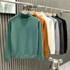 Suéter de punto de cuello alto nuevo para hombre y mujer, temporada Primavera Otoño 2026, marca de moda, holgado, cálido, tejido grueso, capa base de punto, prenda exterior