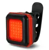 Luz Trasera de Advertencia para Ciclismo Nocturno Sensor Inteligente de Frenado Bicicleta de Carretera Batería de Larga Duración Correa de Hebilla Fija Luz Trasera