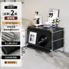 Armário Pequeno de Chão Estilo Francês Retrô com Eixo Leve Armário de Armazenamento para Sala de Estar Mesa de Jantar Lateral Multicamadas Integrado Armazenamento de Parede