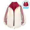 Chamarra de vuelo casual reversible estilo americano holgada de moda para parejas, ropa exterior de primavera y otoño
