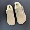 Nuevos Zapatos Birkenstock de Estilo Invierno 2026, Cálidos, de Suela Gruesa para Mujer, Zapatos Birkenstock de Corcho de Cobertura Completa y Punta Cerrada Integrada para Uso en Exteriores