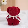 Toalla forma de oso terciopelo coral piña Cuadros suave absorbente regalo de vacaciones tienda de bodas regalo de boda