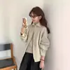 EGG 2025 Otoño Nuevo Moda Coreana Dongdaemun Cárdigan de Punto con Solapa Suéter Abrigo Mujer