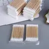 Bastoncillos de Algodón de Doble Punta para Maquillaje, 30 Piezas para Limpieza de Oídos, Bastoncillos de Algodón Desechables para Limpieza del Hogar, Bastoncillos de Algodón Desmaquillantes de Ojos y Labios