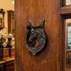 Manija de Puerta Creativa de Cabeza de Caballo de Hierro Fundido Retro Decoración de Pared Animal Manija de Puerta de Gabinete Minimalista Moderna