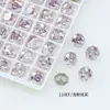 Dongzhou Cristal 8mm Oito Lados Corte Milênio Rosa Diamante para Unhas Brilhante Cristal K9 de Alta Qualidade Diamante Acessórios de Nail Art de Luxo Leve
