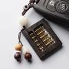 Tallado de Madera de Ébano Pequeño Ábaco Llavero para Coche Retro Colgante para Bolso Arte Cadena para Teléfono Móvil Regalo para Hombre