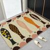 Alfombra de Piso para Baño, Lino Absorbente para Baño, Antideslizante, Sin Lavado, Alfombra para Pies de Secado Rápido, Alfombra Absorbente Resistente a las Manchas, Felpudo, Alfombra para Baño