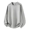 Sudadera de algodón Shute a rayas con cuello redondo, 330 gramos, unisex, estilo primavera y otoño, sudadera de marca moderna para estudiantes, compra al por mayor disponible