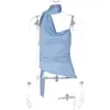 Novidades em Moda Feminina Estilo Ins Europeu e Americano: Top Regata Decote Halter Cor Sólida Estilo Desejo Puro