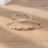 Pulsera Bohemia de Cuentas de Arroz Coloridas para Mujer, Cuerda de Mano Ajustable con Piedra Facetada de Nicho Estilo Ins, Tendencia de Joyería Transfronteriza
