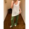 Pantalones de Pijama Verdes con Estampado de Leopardo, Frescos y Sencillos, para Mujer, Estilo Verano, Sueltos y Cómodos, Pantalones Versátiles para Casa, Pierna Ancha, Se Pueden Usar Afuera