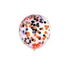 Balão de Lantejoula de 12 polegadas balão transparente com confete decoração de festa de aniversário balão redondo de látex empurre pequeno presente