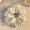 Goma para el pelo de encaje de alta gama para mujer, Elegante y a la moda para moños, Accesorio para el pelo de tela con lazo estilo hada
