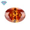 Huagang Gema Fanta Mosan Diamante Diamante Suelto Anillos Ovalados Piedra Suelta Moissanita Forma de Huevo Piedra Principal Naranja