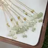 Colgante de Jade Hetian Natural con Figura de Buda, Jade Hetian en Color Agua Clara, Calabaza en Forma de Hoja, y Colgante de Paz para Hombres y Mujeres, con Cadena de Jade