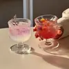 Copo Curto Estilo Ins de Vidro Retrô para Café Americano Gelado, Chá de Frutas, Bebidas Especiais, Suco