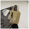 Bolso de Mano Pequeño con Textura a la Moda para Mujer 2025 Nuevo Verano Ins Versátil Bolso para Teléfono Móvil Estilo Coreano Popular Bolso Cruzado