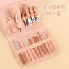 Caja de cuero, juego de 7 piezas, juego de herramientas para manicura, regalo de fábrica, impresión de logotipo, cortaúñas, juego de cortaúñas