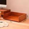 Estante de Almacenamiento de Escritorio de Madera Maciza Gabinete Multifuncional para Esquina de TV Estante de Almacenamiento Multicapa Portadocumentos de Papel Tamaño A4 Estantería Organizador de Juego de Té