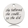 Letra inglesa etiqueta retro colgante redondo aleación europea y americana accesorios de joyería diy collar accesorios de pulsera al por mayor