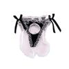 Tangas para hombre Lencería erótica Panties de encaje Gay Lazo Fácil Sexo Pene Hueco Ropa interior
