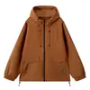 Jaqueta Masculina de Comércio Exterior Primavera e Outono Casual Solta Marca de Moda Americana Jaqueta Versátil Masculina Cor Sólida Simples Roupa Masculina