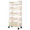 Estante de almacenamiento con ruedas para dormitorio, con carrito móvil, para organizar productos de bebé, de varias capas, para refrigerios.