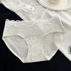 Estilo ballet de deseo puro ~ ropa interior de algodón puro dulce y juvenil para mujer con entrepierna extendida borde ancho cintura cómoda transpirable bragas