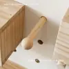 Accesorios para Tablero Perforado de Madera Maciza Estante Universal de Agujero Redondo Gancho de Madera Caja de Almacenamiento para Fósforos Palo de Madera Estante