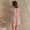 Fan Lei Sexo Underwear Perspectiva Sexy Pijamas Suporte de Aço Push-up Perspectiva Pure Desire Vestido de Noite Vestido de Renda Feminino Sling