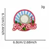 Nuevo Parche de Tela Bordado de Bola de Golf Rosa de Dibujos Animados Serie Deportiva Accesorios para Ropa Parche Bordado Parche Listo para la Venta