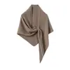 Bufanda Triangular Floral Tejida de Lujo~Bufanda Triangular Tejida 100% Cachemira Pura Consinee para Mujer, Chal Cape de Moda