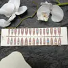 Nuevas Tiras de Uñas Pre-hechas Más Vendidas de 30 Piezas, Parches de Uñas Coloridos Electroplateados, Arte de Uñas Degradado, Uñas Portátiles Color Ojo de Gato Hielo-Transparente