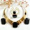 Set de Joyería Europeo y Americano con Collar Exagerado de Acrílico con Espiral Ovalado, Aretes Versátiles, Pulsera para Mujer, Anillo para Mujer