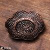 Tapete de té aislado, bandeja de cobre para té, juego de té de kung fu, posavasos de metal, platillo pequeño zen, accesorios para la ceremonia del té japonés, bandeja para taza de té, platillo