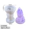 Nuevo molde de silicona para velas de gestos DIY transfronterizo dedo medio manos cruzadas dedo pulgar aromaterapia molde de yeso
