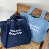 Bolso de Lona de Mezclilla de Gran Capacidad para Mujer 2024 Nuevo Bolso de Hombro de Moda Bolso Tote de Moda para Exteriores y Commuter