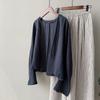 Chaqueta Camisa Blanca Vintage 2026 para Mujer, Cárdigan de Manga Larga Artístico de Verano, Camisa Delgada Holgada Protectora del Sol