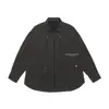Yidao Vintage 2026 Primavera Nuevo Estilo Americano Moderno Casual para Exteriores Estilo Camisa Multibolsillos Cuello Campana Chaqueta de Trabajo