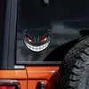 Adesivo de Carro Rosto Sorridente Diabólico Personalizado Adesivo de Corpo de Motocicleta Veículo Elétrico Rosto Fantasma Expressão Ocular Adesivo Decorativo Impermeável Resistente a Arranhões