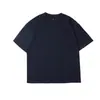 Camiseta de algodão para trabalho masculina e feminina gola redonda solta casual básica branca cor sólida versátil para casal verão moderna manga curta