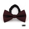 Moda Hombre Color Sólido Boda Novio Padrino Vestido de Noche Estilo Coreano Flor Central Pajarita